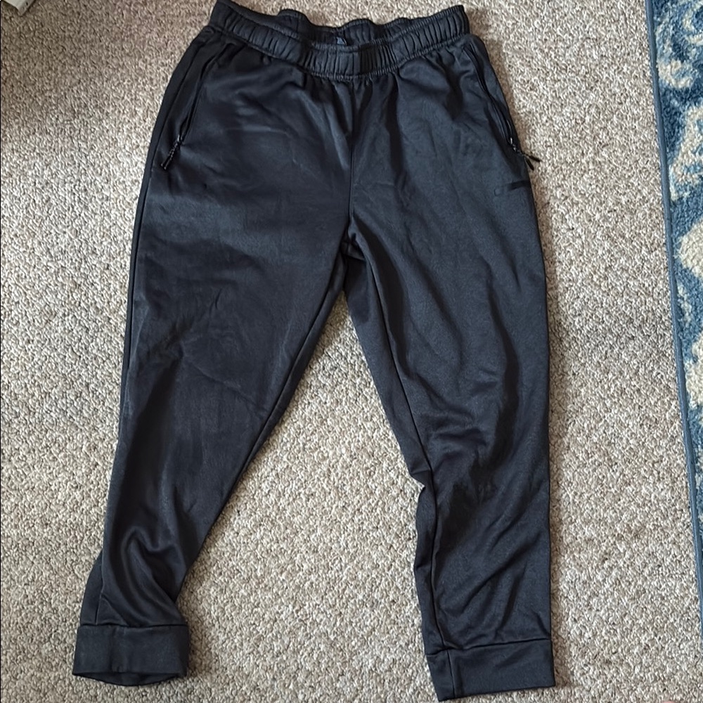Etonic Black Joggers with Elastic Waistband and Tapered Ankles